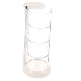 LABRIMP Cotton Swab Holder Rotatable Design Multi Makeup Organizer for Sponges and Beauty Tools Compact Storage Container for Vanity and Travel