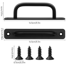 12 Pcs Barn Door Handles, 5.8 Inch Sliding Door Pull Handles, Aluminum Alloy Closet Cabinet Door Handles Pulls with Screws for Cupboard Cabinet Wardrobe Drawer Shed Pull Handles