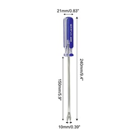 Bonsicoky 3 Pcs Tack Lifter Nail Puller, Elbow Head V Tip Nail Staple Rivet Tack Puller Screwdriver Tool, Length: 9.4"