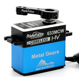Powerhobby 633MCW High Voltage Waterproof Coreless Steel Gear Servo with Aluminum Case