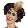 Fancy Dress VIP Express Ladies Flapper Feather Headband Gold
