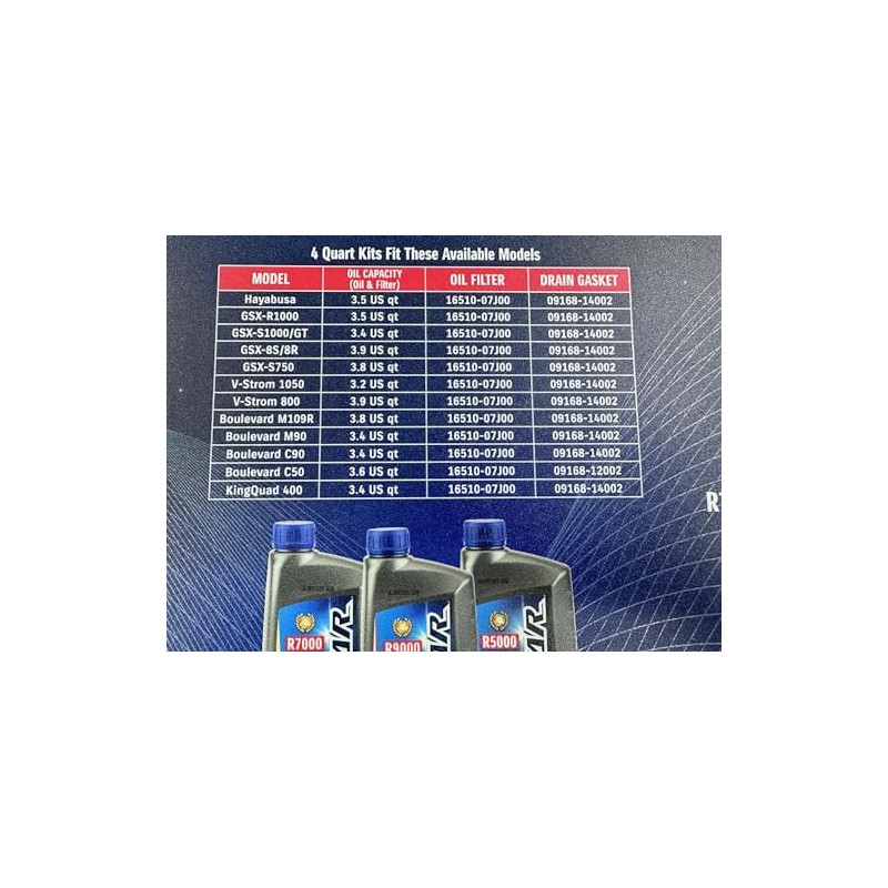 R5000 Oil Change Kit 4 Quart Compatible With Suzuki Ecstar