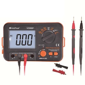 Insulation Meter Insulation Meter Digital Insulation Resistance Tester Insulation Meter 1999 Counts LCD Display 250/500/1000V Voltage, MegOhmmeter AC/DC Voltmeter, Insulation Resistance 2000MΩ