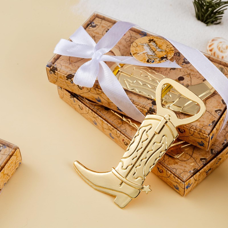 Uezea 12 Pack Cowboy Boot Bottle Opener Wedding Favors with