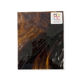 Wissmach Stained Glass Sheet and Mosaic Glass: Light Amber and Brown, Streaky LL-Density (4"x6"-1 Sheet) by BiNARi Glass Studio