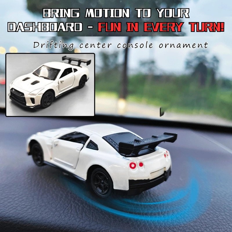 Generic Alloy Car Model Drifting Spin Ornament, Metal Dashboard Decoration,