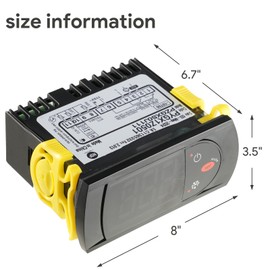 PZGXS0J111 Temperature Controller 115V with 2 NTC Sensor Probes, Digital Thermostat for Refrigerator Freezer Cooler - Defrost Termination, Compatible with Carel and All Refrigerator Types