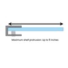 Dulles Glass Floating Shelf Brackets, Rectangular Clamps Heavy Duty, Chrome,