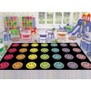 champion rugs Kids/Baby Room/Daycare/Classroom/Playroom Area Rug Smiley Face Colorful Colorful