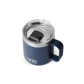 YETI Rambler 10 oz Ceramic Lined Stackable Mug, Vacuum Insulated, Stainless Steel with MagSlider Lid, Navy