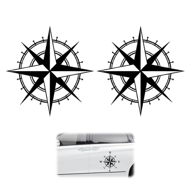 EUYKQNOI 2 Stück wohnmobil aufkleber Aufkleber Kompass Windrose Aufkleber Auf
