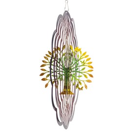 CIM Rainbow Wind Chime Stainless Steel Smooth Spinning Wind Mobile with Brilliant Colours, Includes Hanging Bracket, Attractive Window and Garden Decoration