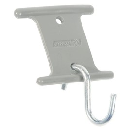 Camco Gray RV Party Light Holder - Easily Slides Into Awning Roller Bar Channel, Each Hanger Supports Up to 15 lbs - 7 Pack (42693)