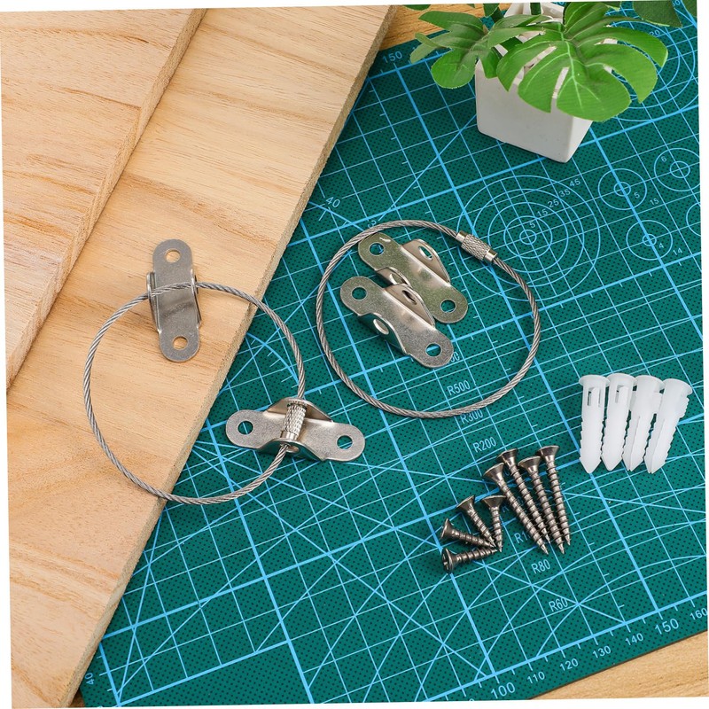 Totority 6sets Tip Furniture Anchors Wall-Mount Safety Straps for Proofing