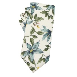 Mantieqingway Men's Cotton Floral Neck Tie 2.75'' Printed Skinny Tie