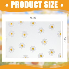 SULIUDAJI Drawer Mat, 5 Pieces Fridge Mats, 45 × 30 cm, Flower, Plastic, Non-Slip, Antibacterial, Washable, DIY Cuttable, Multifunctional for Kitchen, Cabinet, Table, Drawer