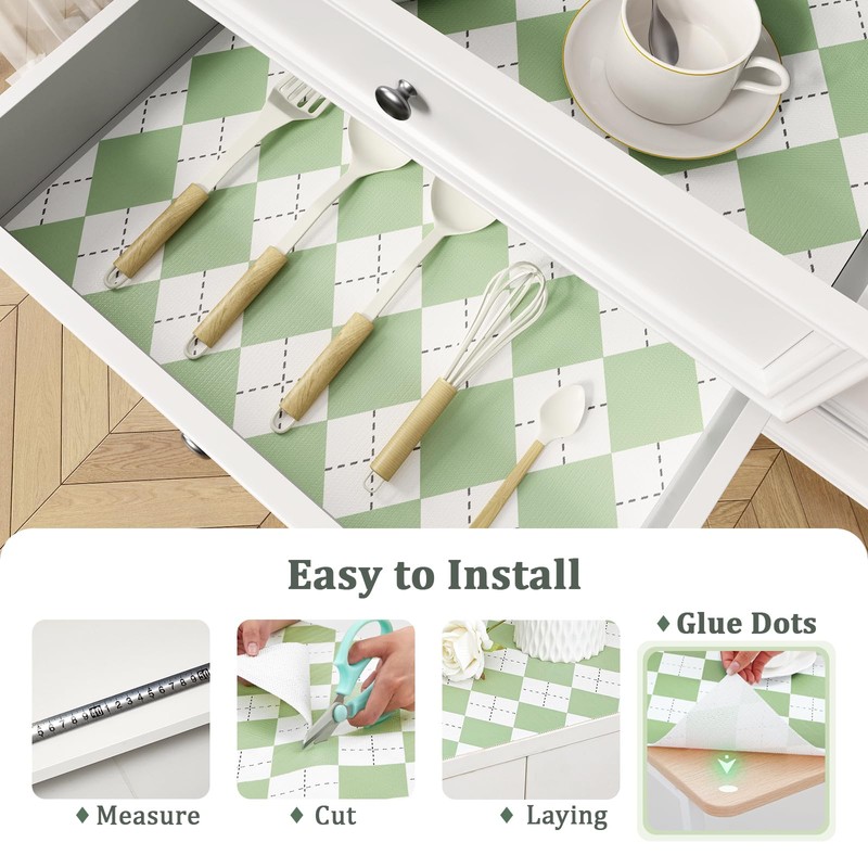 12" x 120" Shelf and Drawer Liner for Kitchen Cabinets