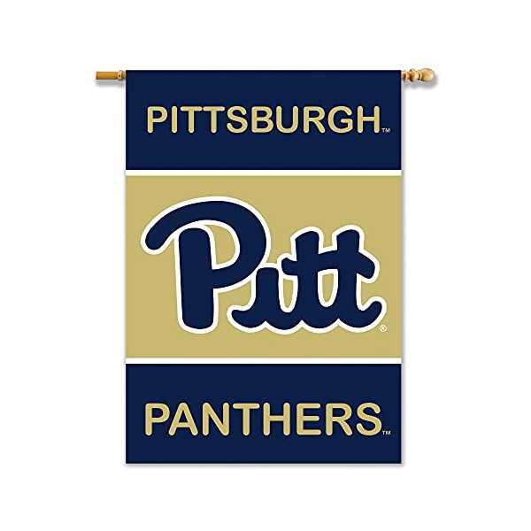 BSI PRODUCTS, INC. - Pittsburgh Panthers 2-Sided 28" x 40" Banner with Pole Sleeve - PITT Football, Basketball & Baseball Pride - High Durability for Indoors & Outdoors - Great Gift Idea - Pittsburgh
