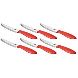 Tescoma 863054.00 Tafelmesser 6er Set mit rotem Griff