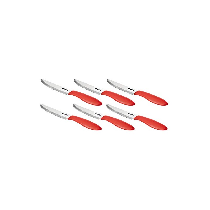 Tescoma 863054.00 Tafelmesser 6er Set mit rotem Griff