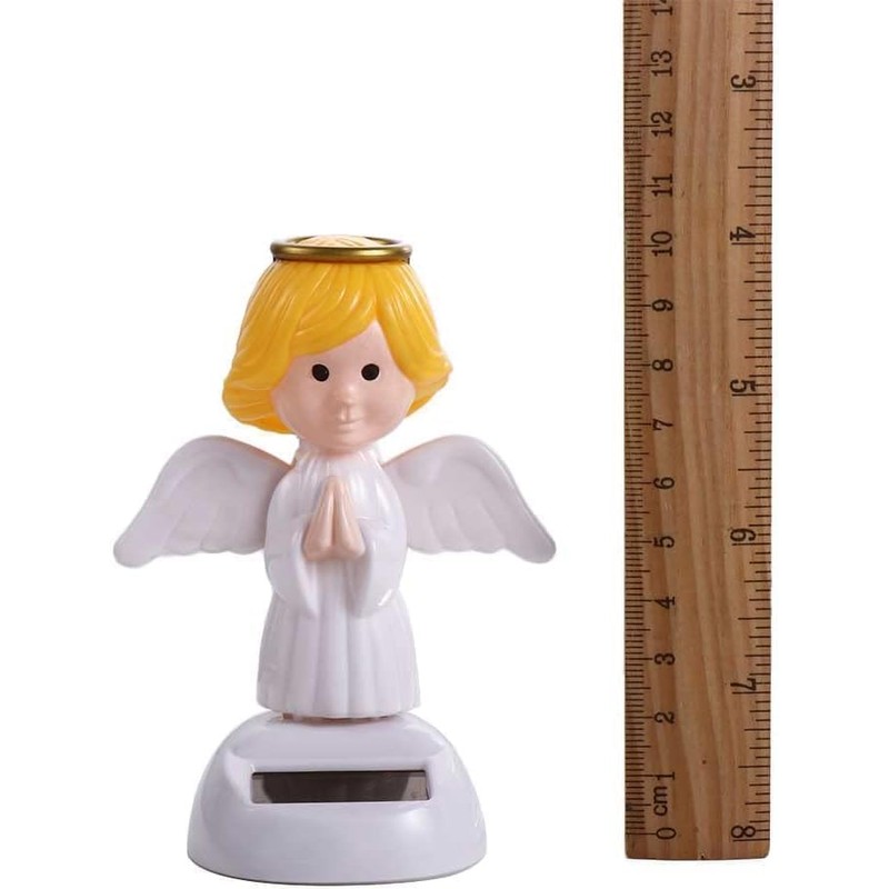 Yellow Solar Powered Bobble Head Toy - Cute Solar Angel
