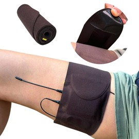 URSA Thigh Straps: Low-Profile, Soft, Stretchy & Breathable Transmitter Straps for Location Sound, Theatre, Wedding Shoots & More (Brown, Vertical Pouch)