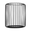 Cage Candleholder Set Matte Black Metal Cylinder Modern Simple Bird