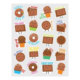 Chocolate Scented Stickers - 80 Pieces - Educational and Learning Activities for Kids