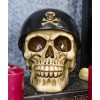 Ebros Military Skull With Crossbones Helmet Gear Figurine 5"H Skeleton
