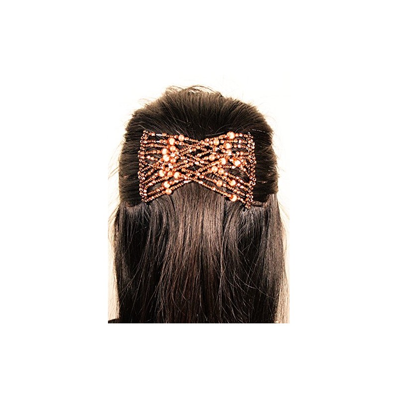 Mebella Women Magic Beads Hair Clips Stretchy EZ Double Comb