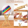 Gemscream 3 Pcs Acrylic Golf Ball Display Holder Tripod Golf