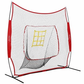 Segawe 7*7' Baseball Softball Practice Net Hitting Pitching Net with Carry Bag