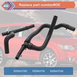 ZONFANT HVAC Heater Hose Pipe Kit With TEE For Return Compatible With Dodge Vehicle 2008-2020 Journey 2.4 VVT, Replace#5058437AD 5058437AI 5058437AK