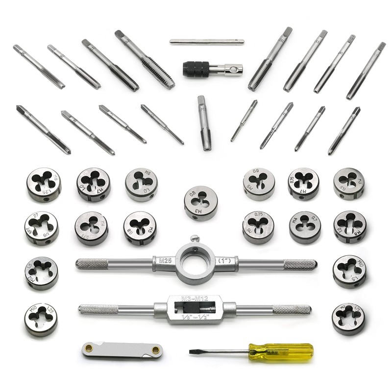GMTOOLS 40PCS Tap and Die Set, Metric Size Standard M3