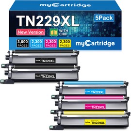 TN229XL Toner Cartridges 5 Pack Replacement for Brother TN229 TN-229XL