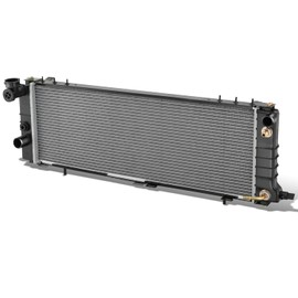 Auto Dynasty Radiator Compatible with 1991-2001 Jeep Cherokee 4.0L, Aluminum Radiator, 1-Row Radiator w/Transmission Oil Cooler, Natural Black/Metallic, DPI 2340