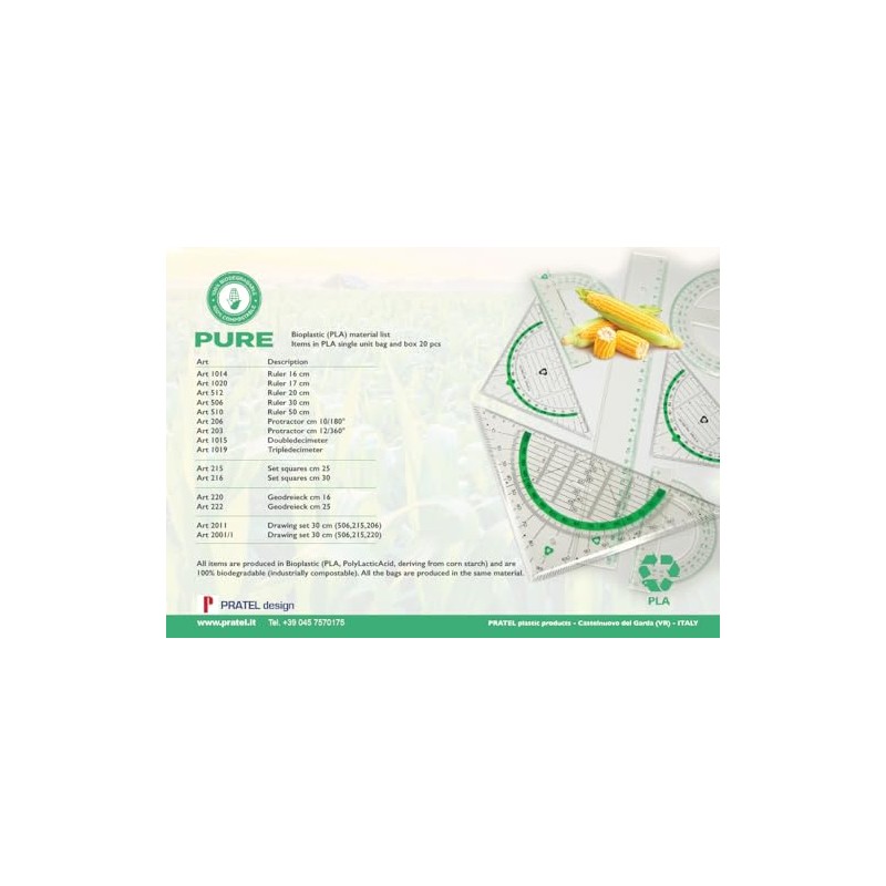 Set Square 16 cm 100% Compostable