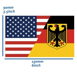 5 PCS Germany USA Friendship Flag Sticker,German America Combo Banner Decal for Car Bumper Window Laptop