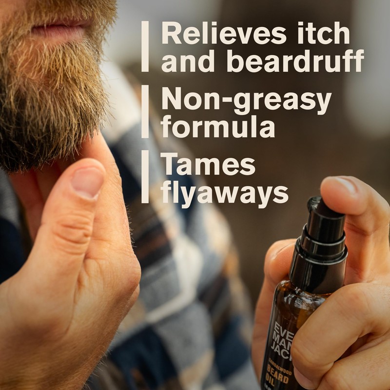 Every Man Jack Men's Beard Oil - Sandalwood Fragrance -