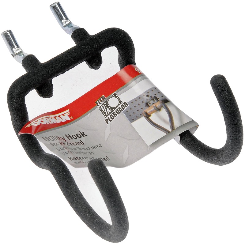 Dorman Hardware 4-9805 Double Utility Hook, 1/4-Inch, Black