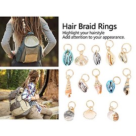Joyería Anillos para el Cabello y Trenzas - Concha, Pinzas para el Cabello y Rastas