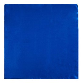 JWSilk Silk Neckerchief Small Square Silk Scarf Solid Color (Blue)
