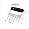 2 Pack Stainless Steel Meat Shredder Bear Claws with Plastic