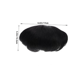 Baluue Real Human Hair Toupee for Male Natural Texture Wig Bald Spot Concealer Breathable Design Hair Topper for Men