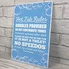 RED OCEAN Hot Tub Rules Hanging Garden Shed Plaque Party