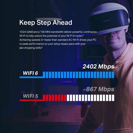 TP-Link Archer TX55E AX3000 Wi-Fi 6 Bluetooth 5.2 PCIe Adapter, Max 2402 Mbps 5 GHz and Max 574 Mbps 2.4 GHz, WPA3 Encryption Standard, MU-MIMO, Supports Windows 11/10 (64-bit) Only