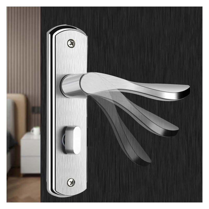 Hardbase Hardware Door Knob Toilet Indoor Bathroom Lever Handle Without