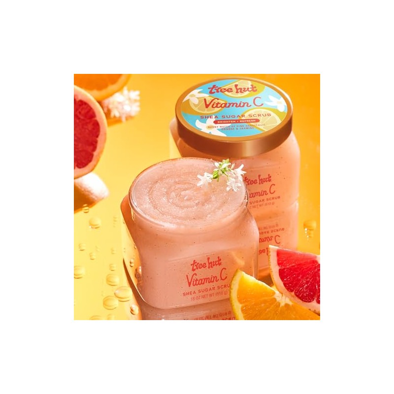 TREE HUT, Vitamin C Shea Sugar Scrub, Exfoliante Corporal de