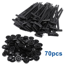 YuGtcen 70pcs Nylon Universal Cable Tie Buckle, Self-Locking Heay Duty Nylon Cable Ties Buckle Zip Tie Clips for Cars, zipties Fasteners for Car Auto Fixing Repair