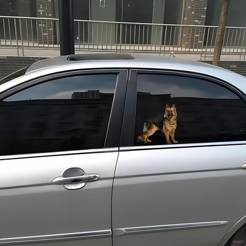 German Shepherd 3D Sticker Waterproof Reflective for Car, Laptop, Fridge,